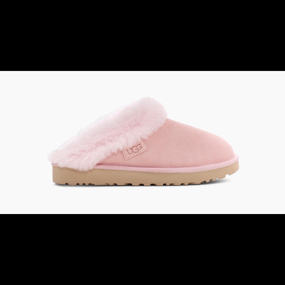 UGG | Cluggette Sheepskin Suede Slippers Pink Cloud LIMITED STOCK Valentines Day - Picture 9 of 11